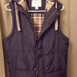 EUC Full Zip Hooded Vest